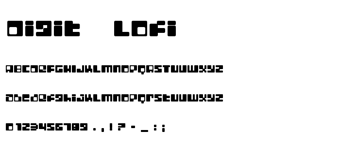 Digit   LoFi font